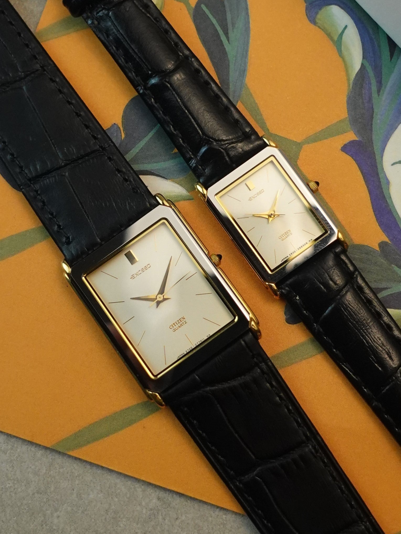 CITIZEN　EXCEED　QUARTZ　メンズ　レディース　セット　2個 Citizen Exceed Glass dial Couple Set – My First Vintage