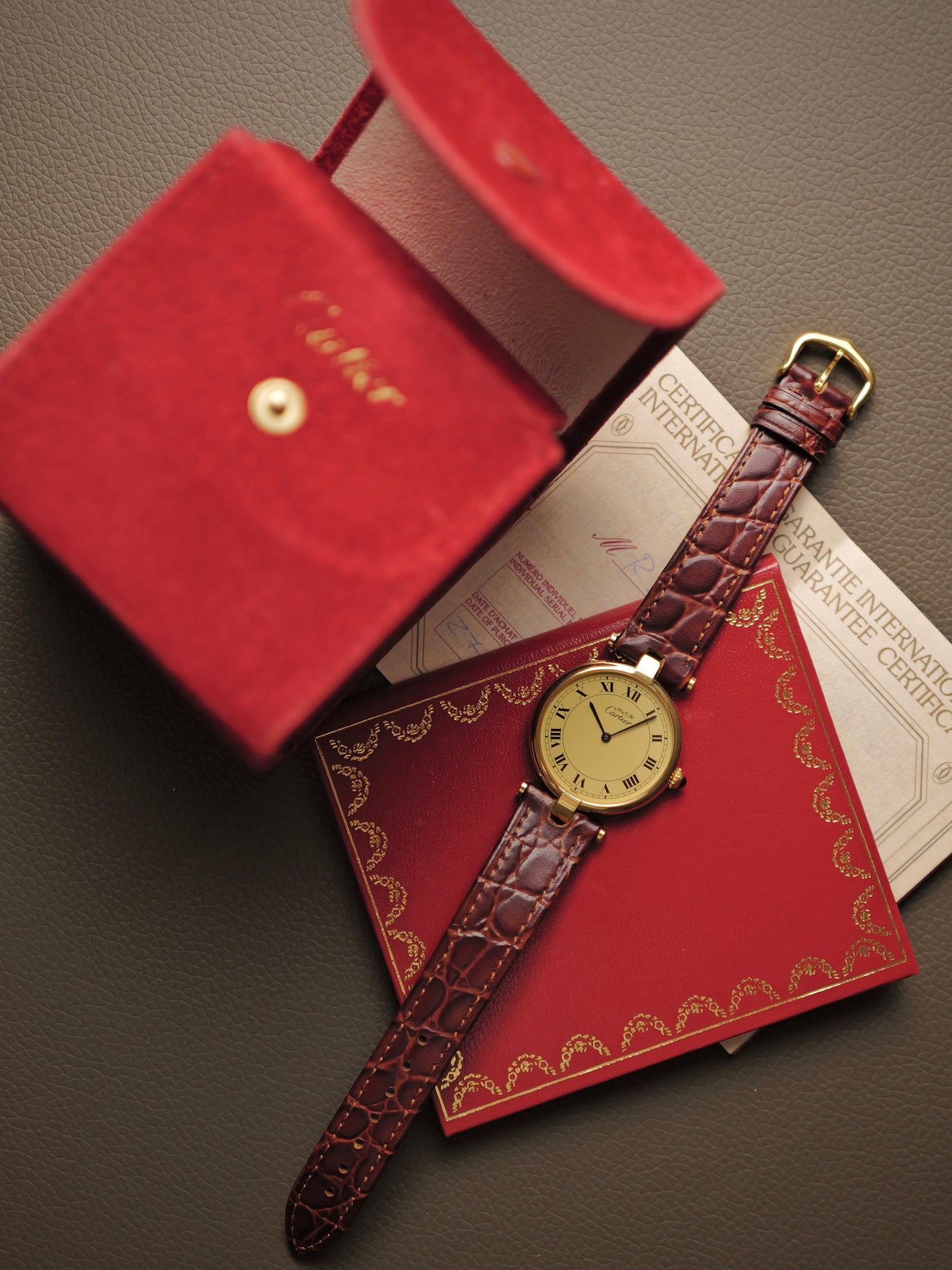 Cartier Vendôme Vermeil “Lemon Roman” Dial Box & Papers Ref. 590003 (circa 1999)