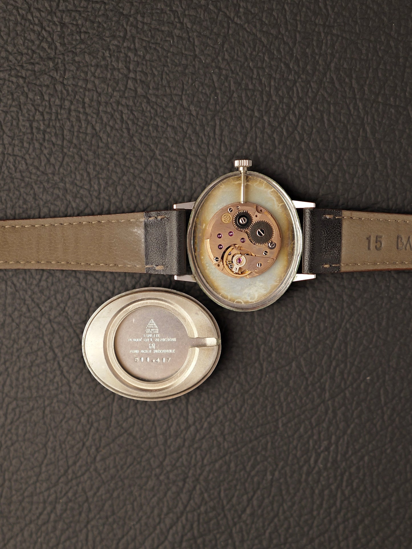 Omega Geneve WG Plated Oval Matte Eggshell Dial Ref. 511.417 (circa 1973)