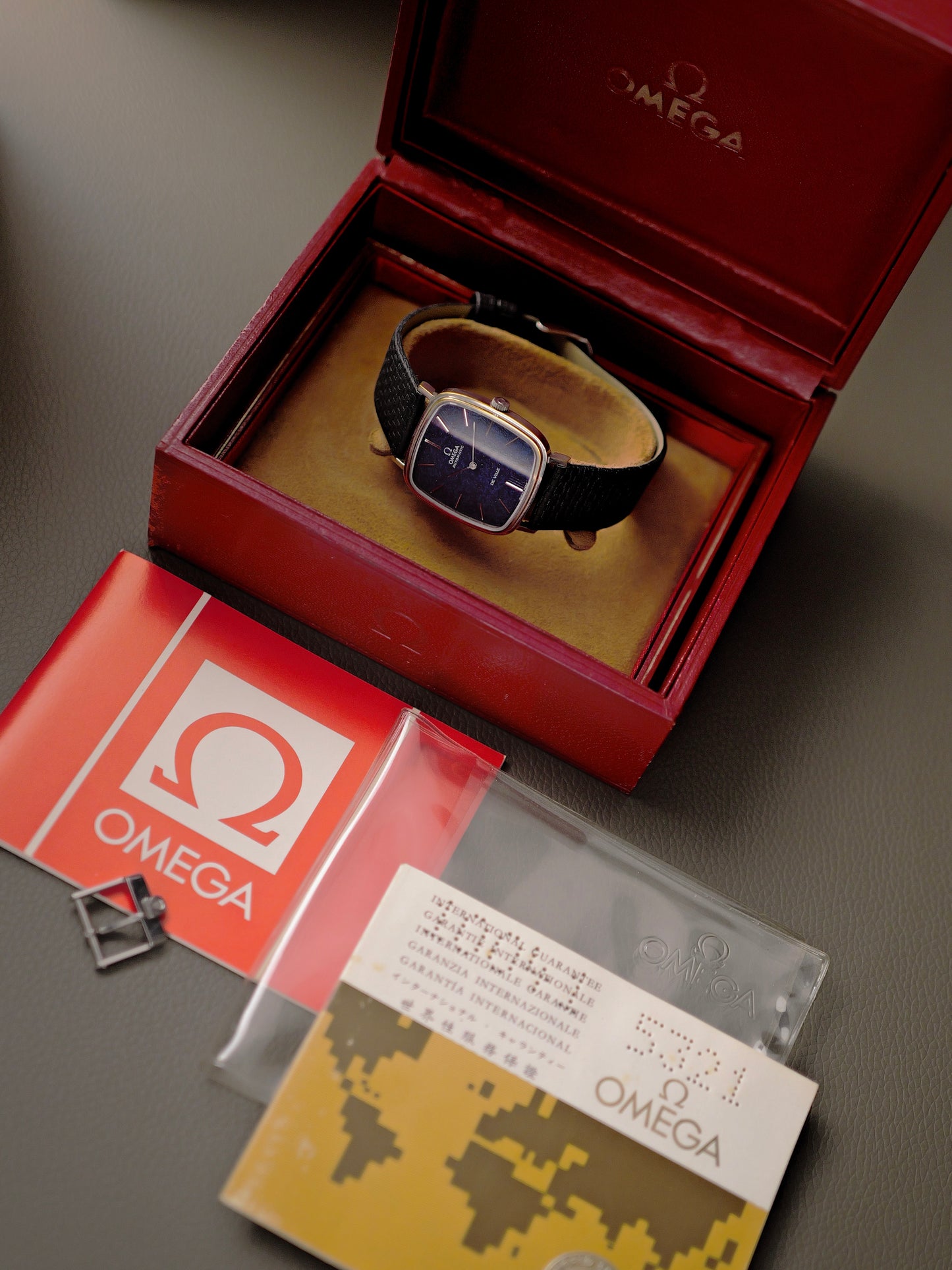 Omega De Ville “Aventurine” Lacquer Dial Squircle w/ Box and Papers Ref. 151.0045 (circa 1973)