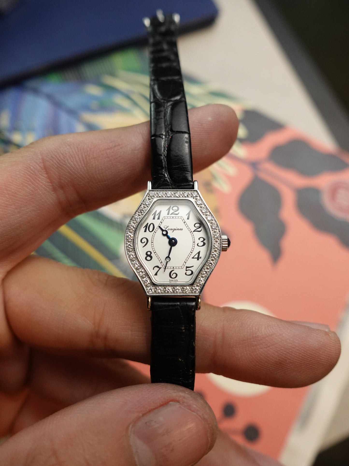 LONGINES Les Ravissantes Quartz with full diamond bezel