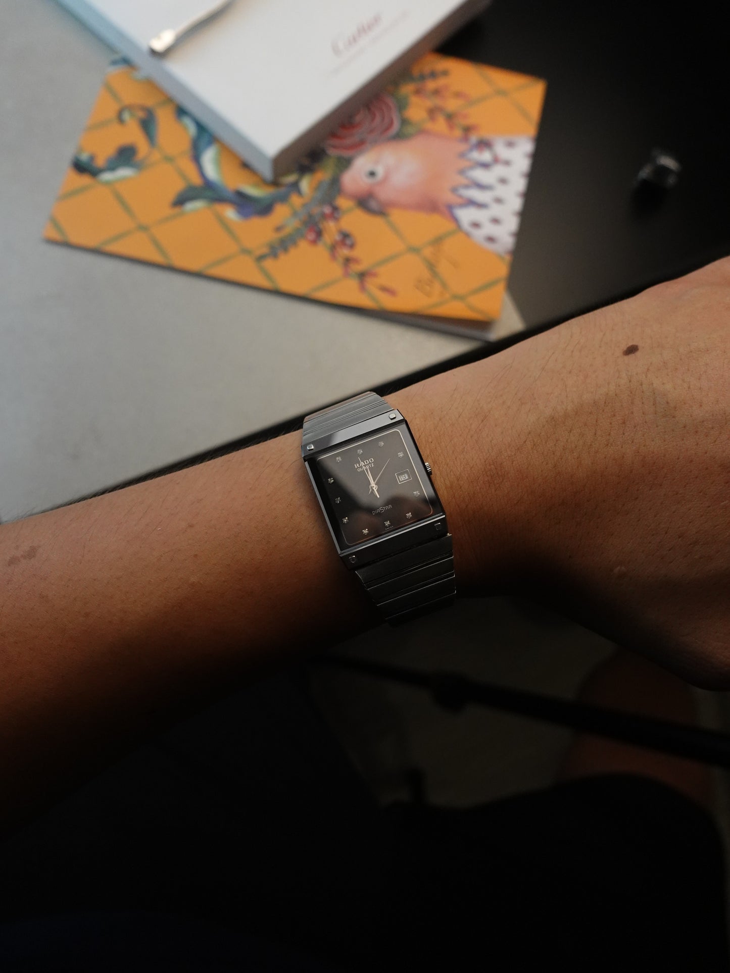 Rado Diastar with original steel bracelet with diamond markers . 129.0154.3