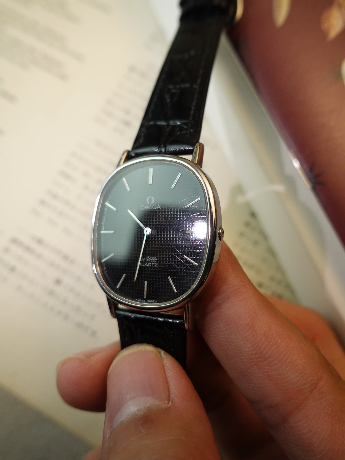 Omega De-ville Elipse Waffle dial Quartz (with Spider Dial)