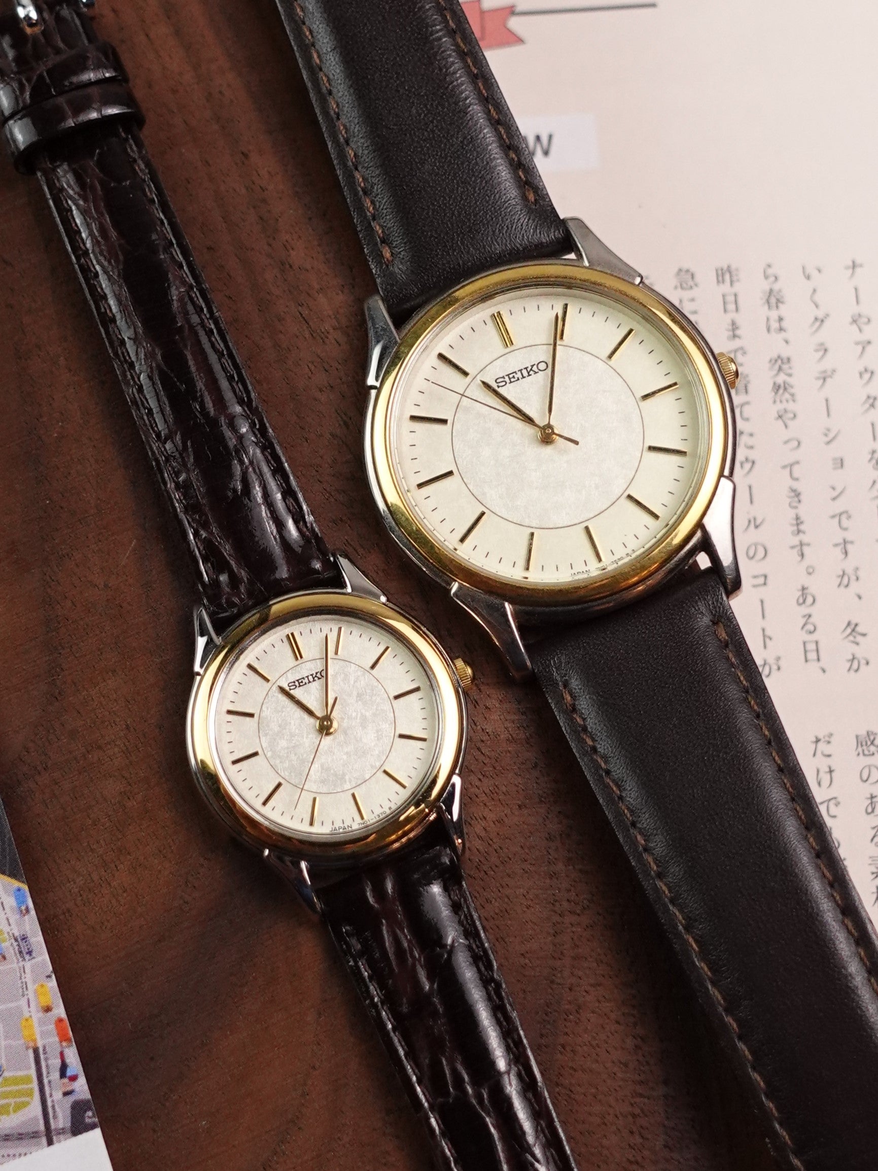 Seiko Pair watch; 2 tone Seiko classics 7N01-7140 & 7N01-6860 – My 