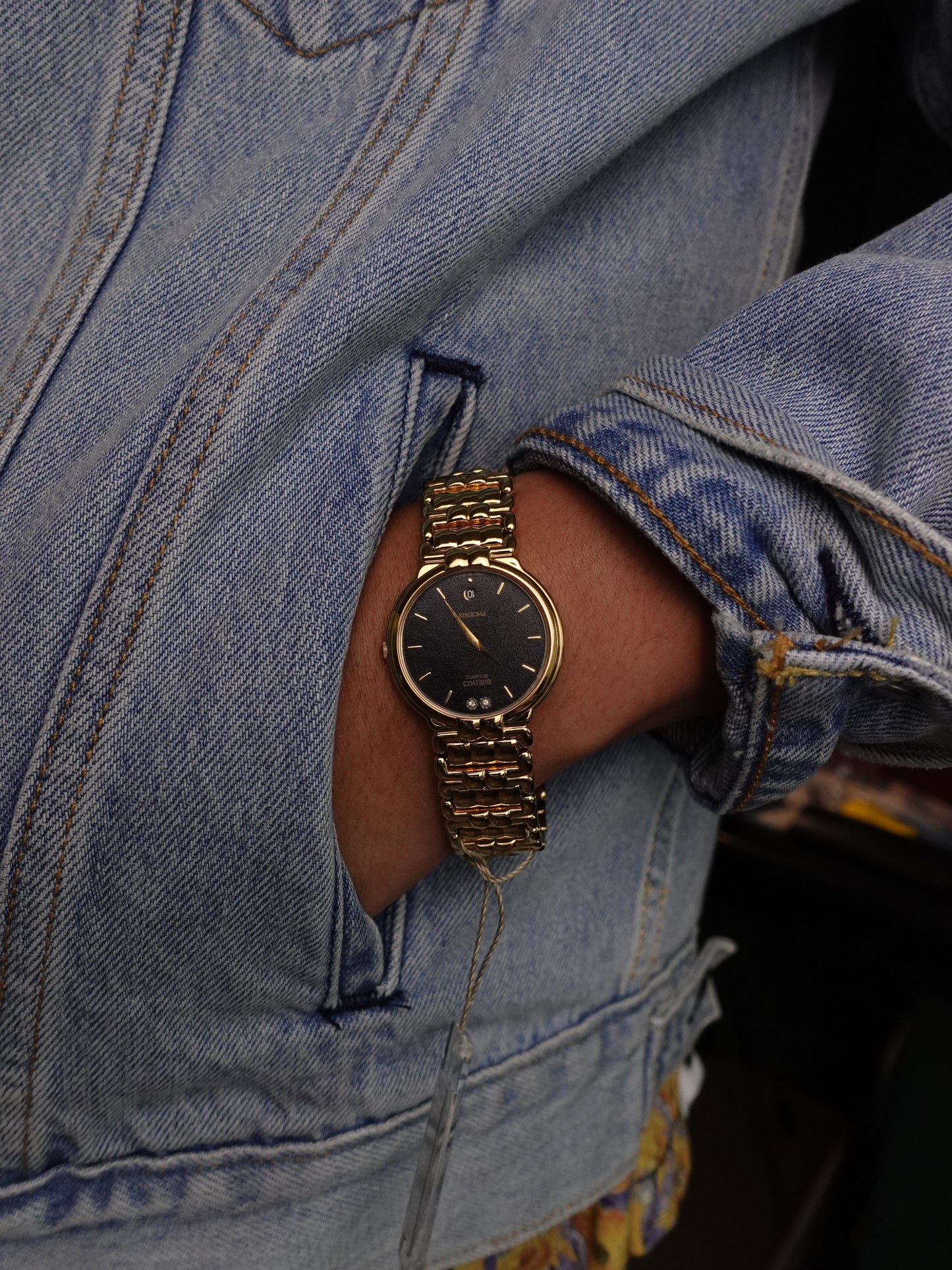 Seiko Phoenix Satin Dial on Multi-link Bracelet (NOS condition) 7N29-6A80 Circa 1991