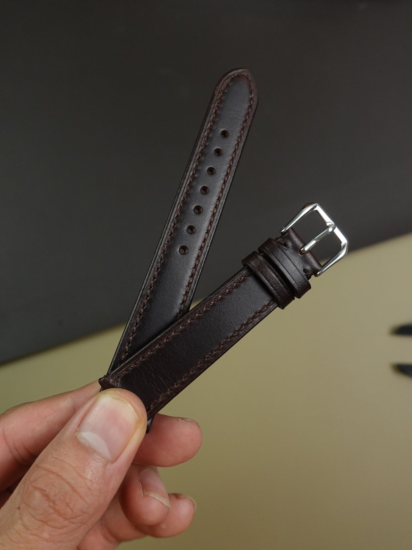 Classic Reddish Brown Leather Strap