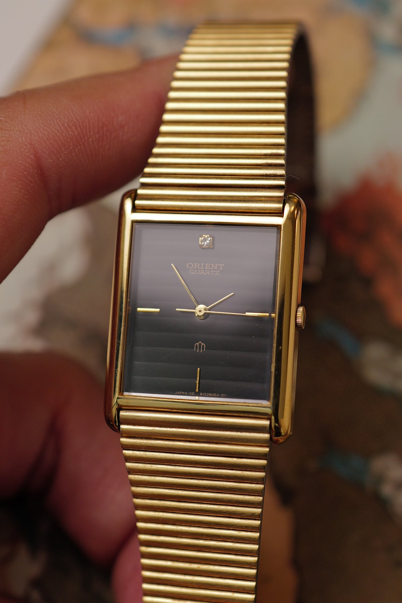 Orient Quartz Tank "Stripes" Dial Circa. 1990s
