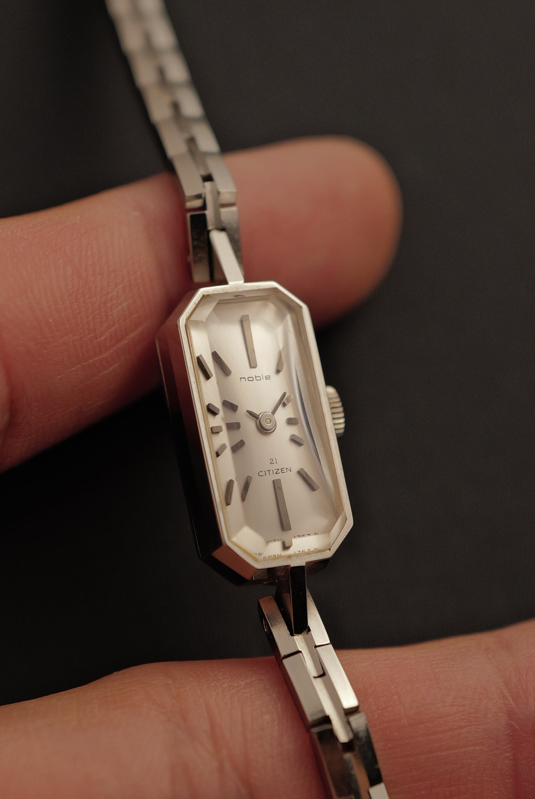 Citizen Noble "Crystal Pill" Manual winding Circa. 1980s.