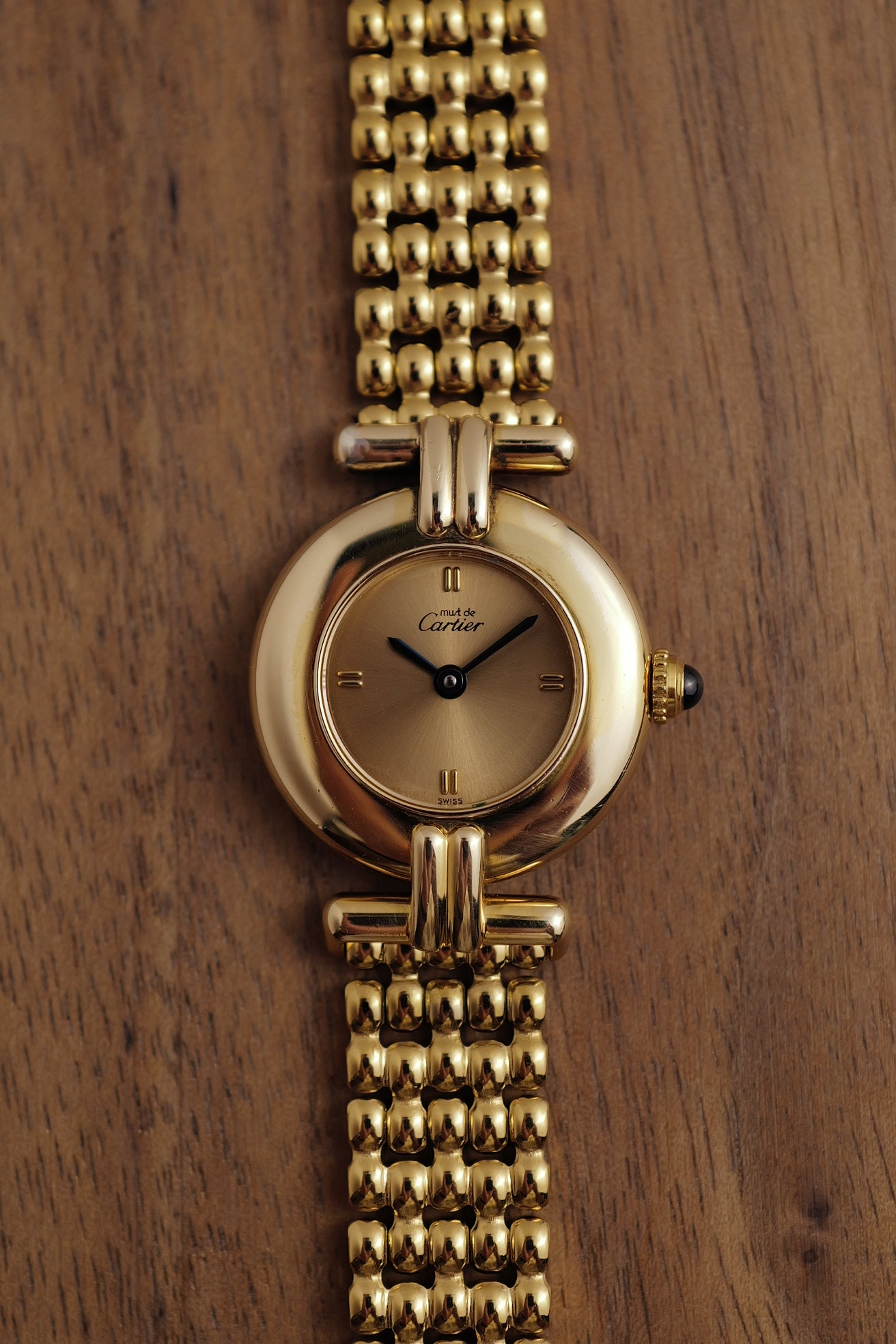 Cartier Colisee " Sunburst " Quartz Circa. 1980s with Box