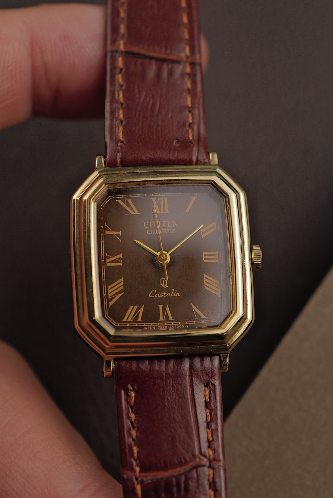 citizen Octa Tank with Step Bezel Circa. 1980