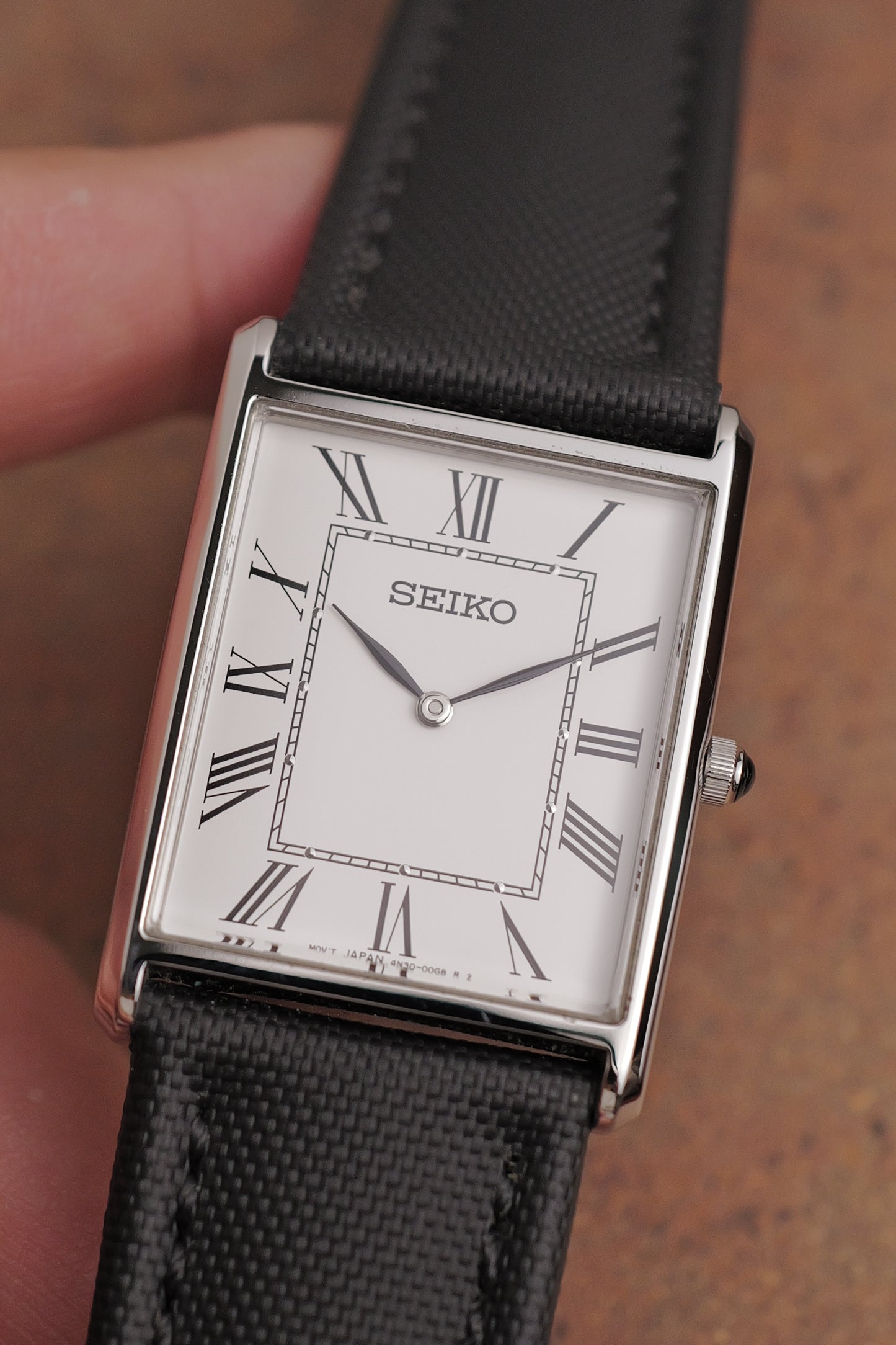 Classic Seiko Tank Essential Collection edition in steel