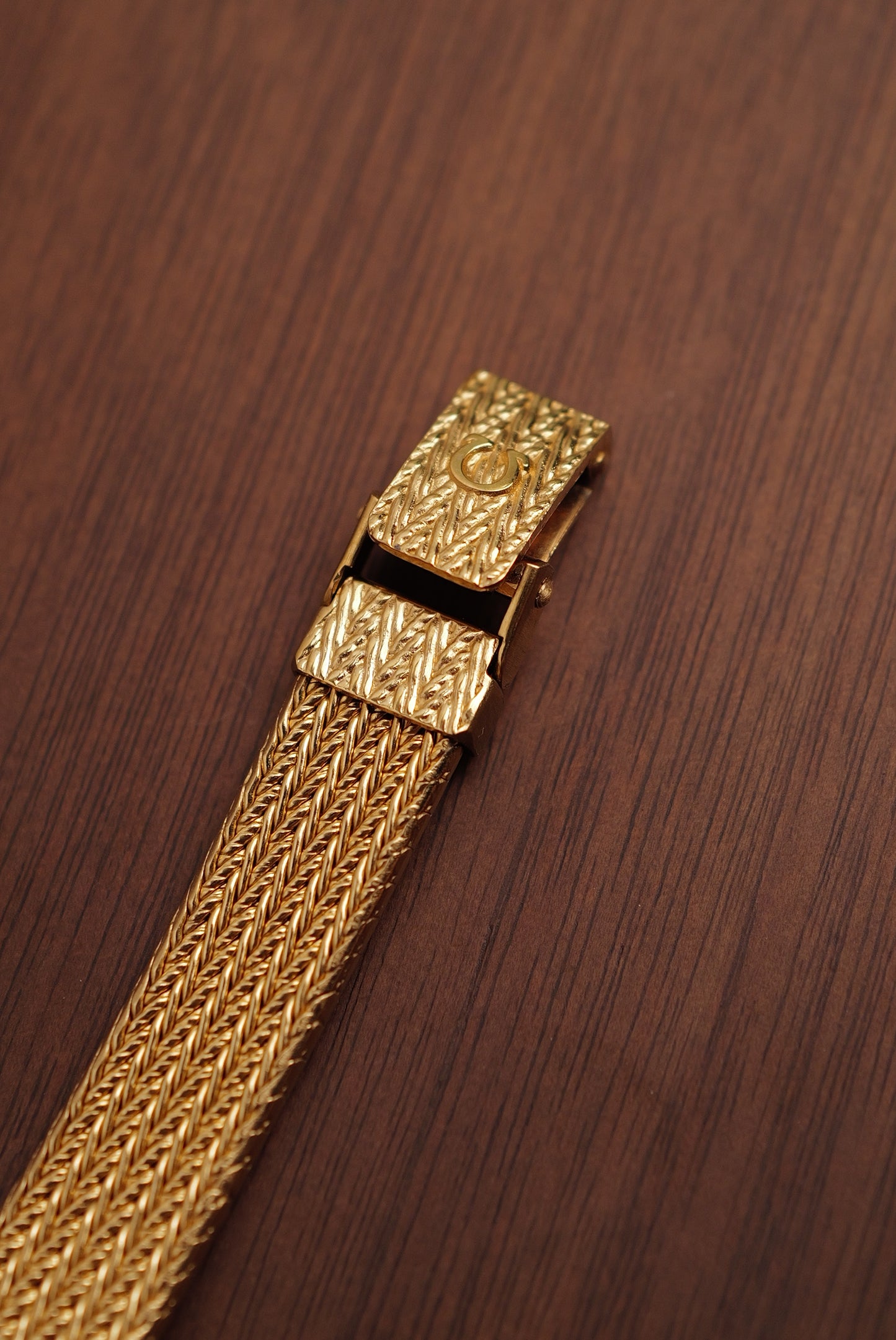 Omega De-ville "waffle" integrated bracelet circa. 1980s