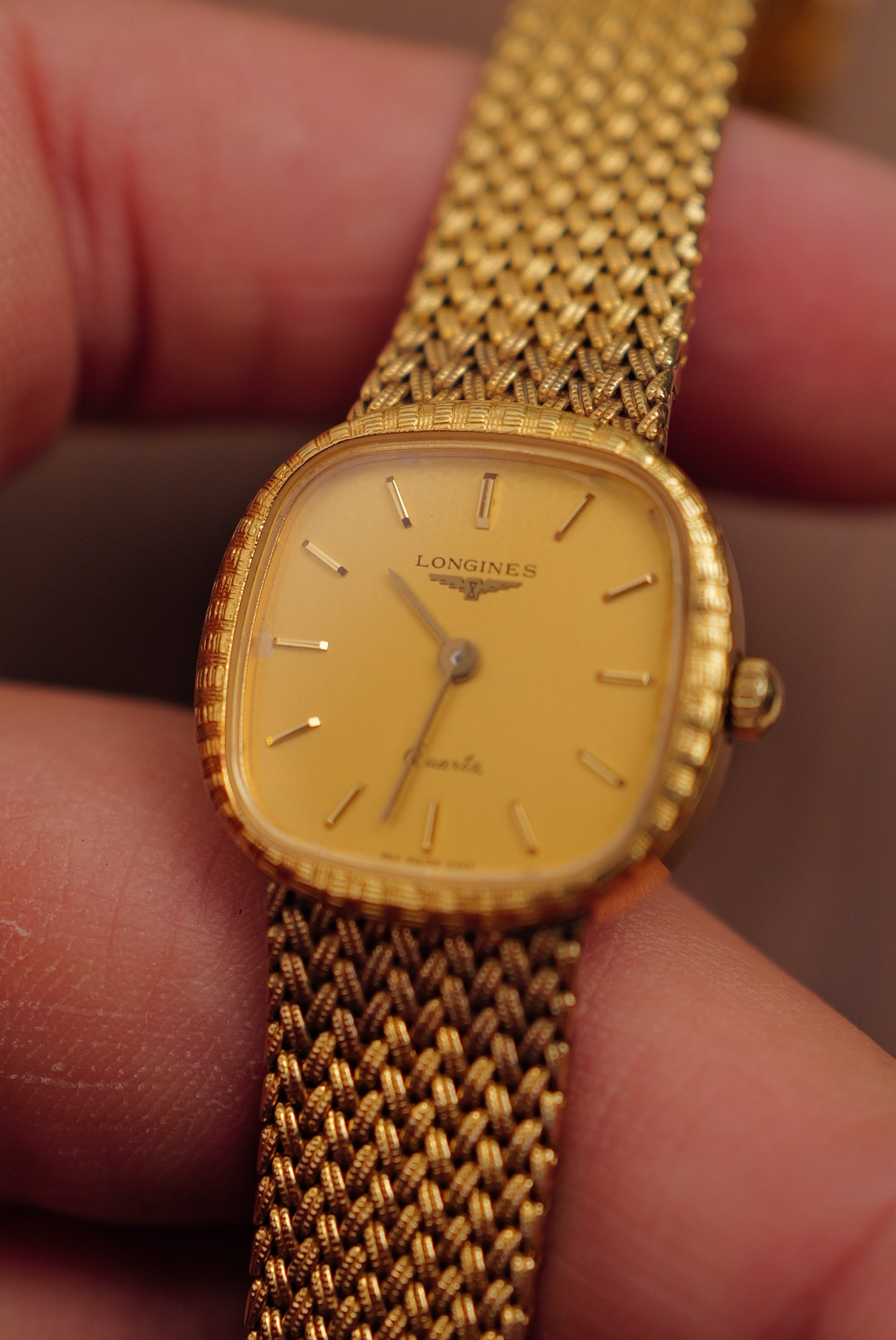 Longines integrated Bracelet Ladies Quartz with adjustable buckle