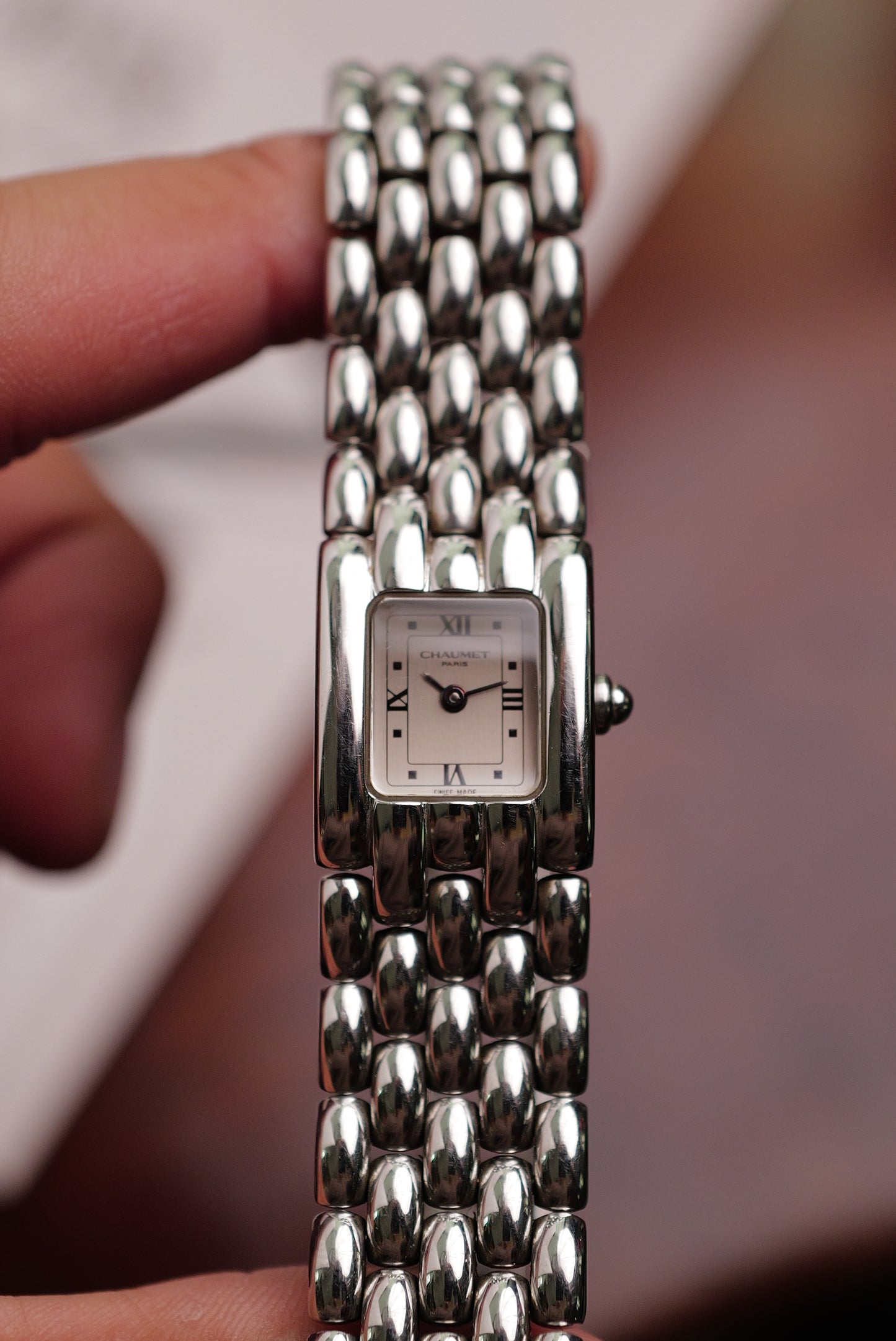 Chaumet Khesis Bracelet "Brushed silver dial" Circa. 2000s