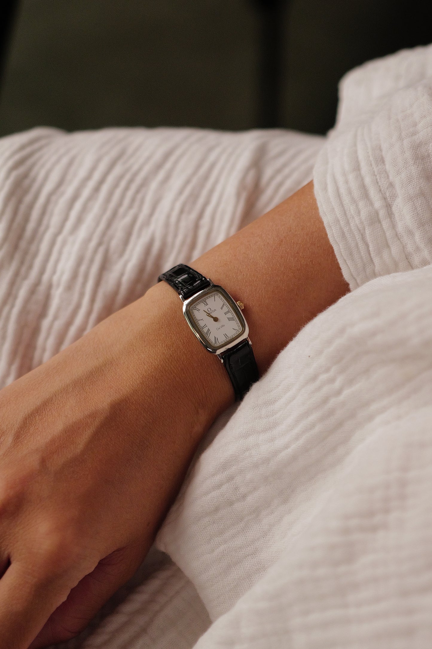 Omega De-ville "tonneau" in steel Circa, 1980s