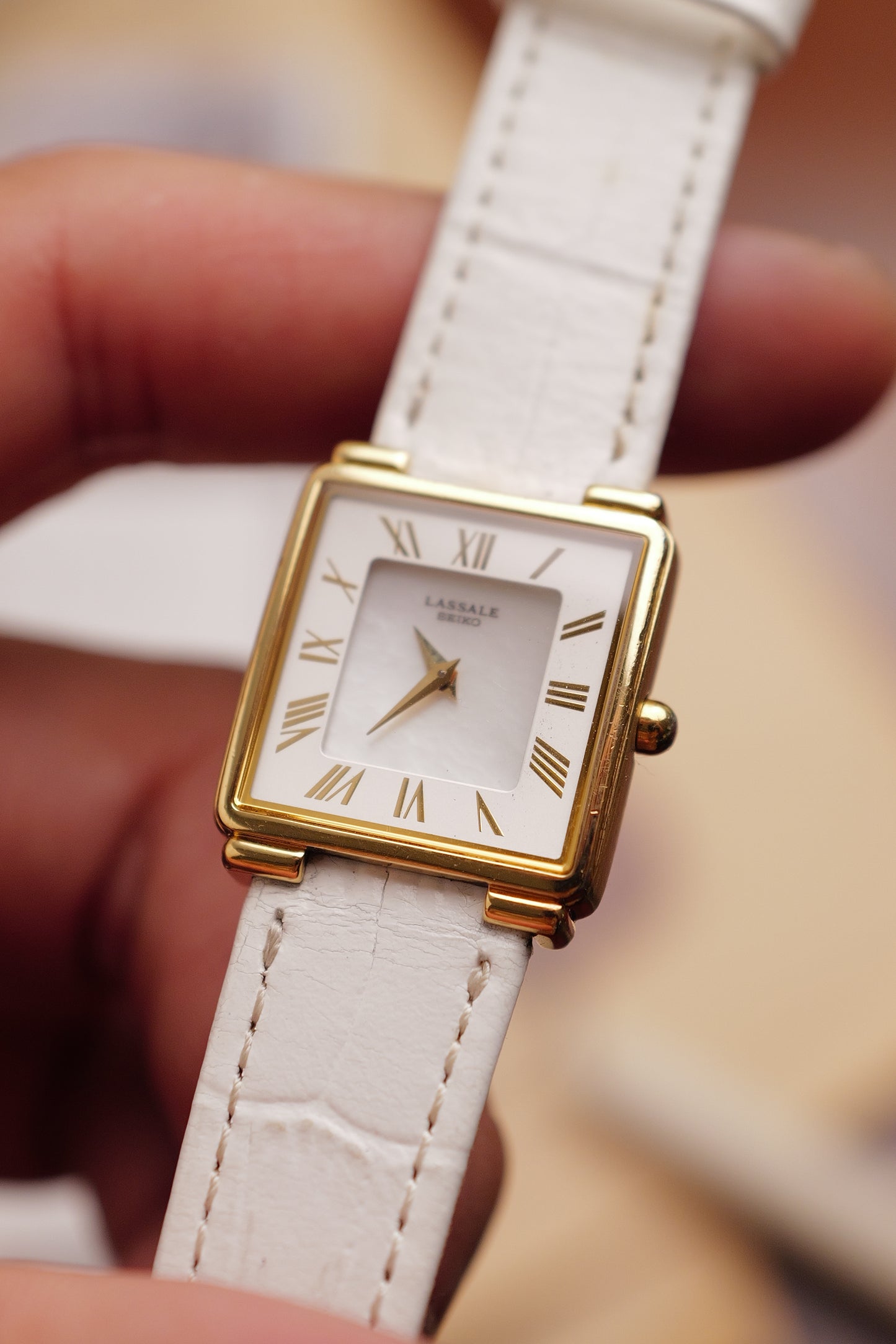 Seiko Lassale "Mother of Pearl Square" Circa. 1985