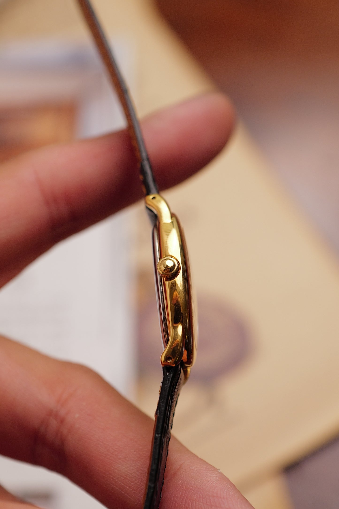 Seiko Ladies "Baignoire" Gold Circa. 1995