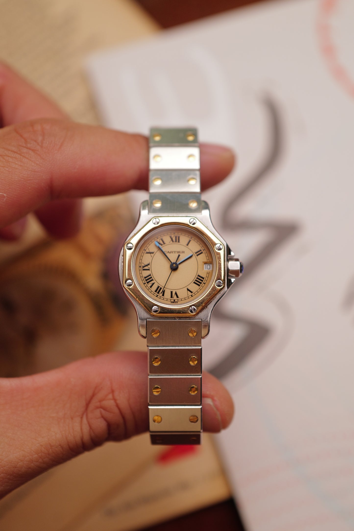 Cartier Santos Octa SM Quartz Ref. 187903 Circa. 1980s
