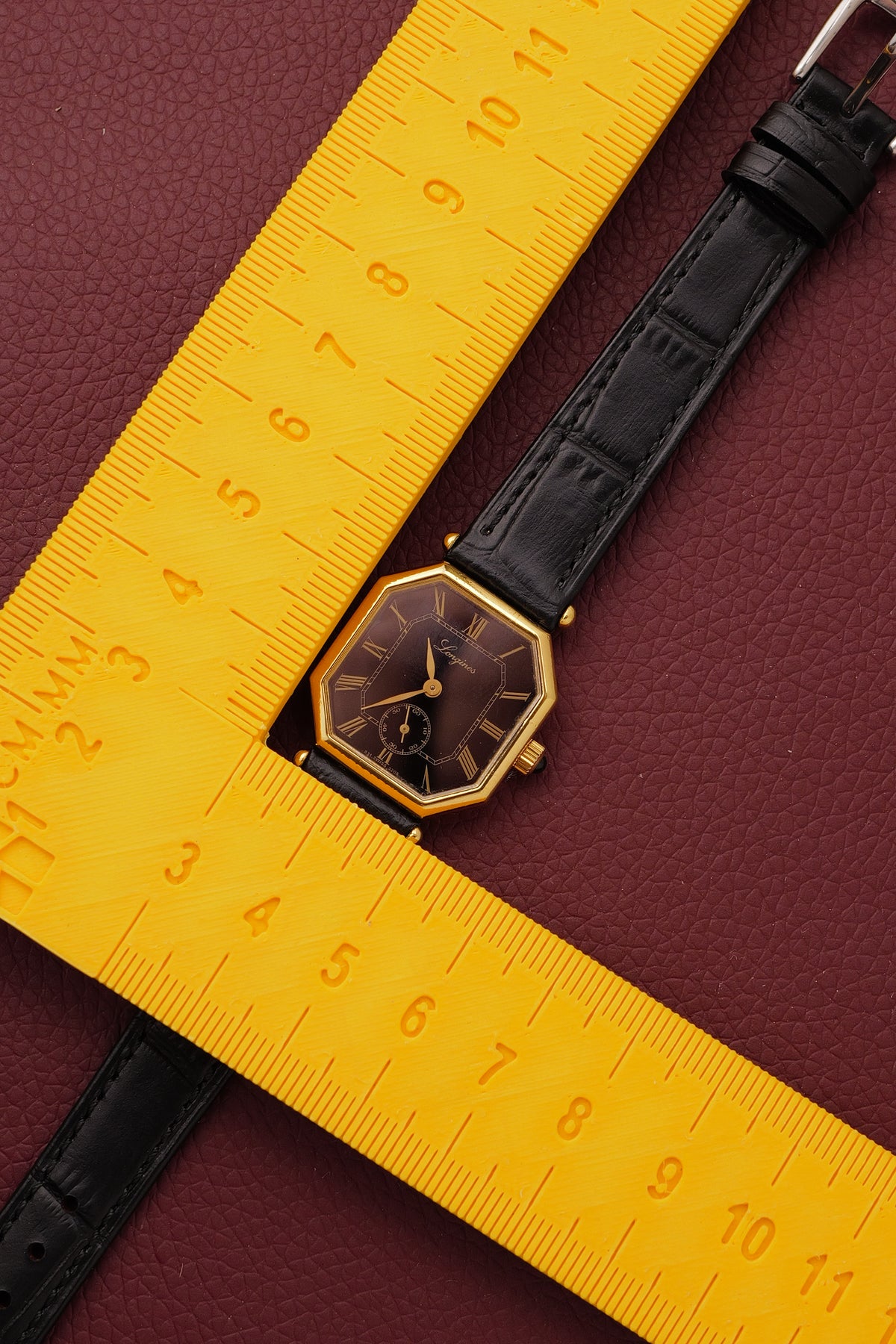 Longines "Octa Mini" in Black Ref. 3209 Circa. 1970s