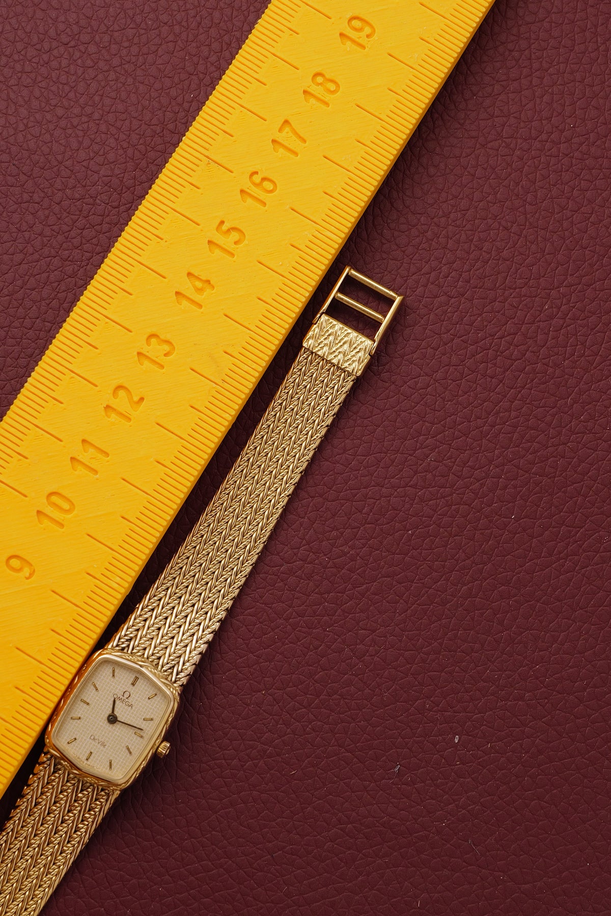 Omega De-ville "waffle" Integrated Bracelet Circa. 1980s