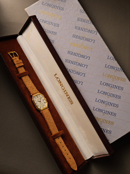 Longines “Octagon” Mother-Of-Pearl Roman Dial w/ Box Ref. 3209 (circa 1980s)