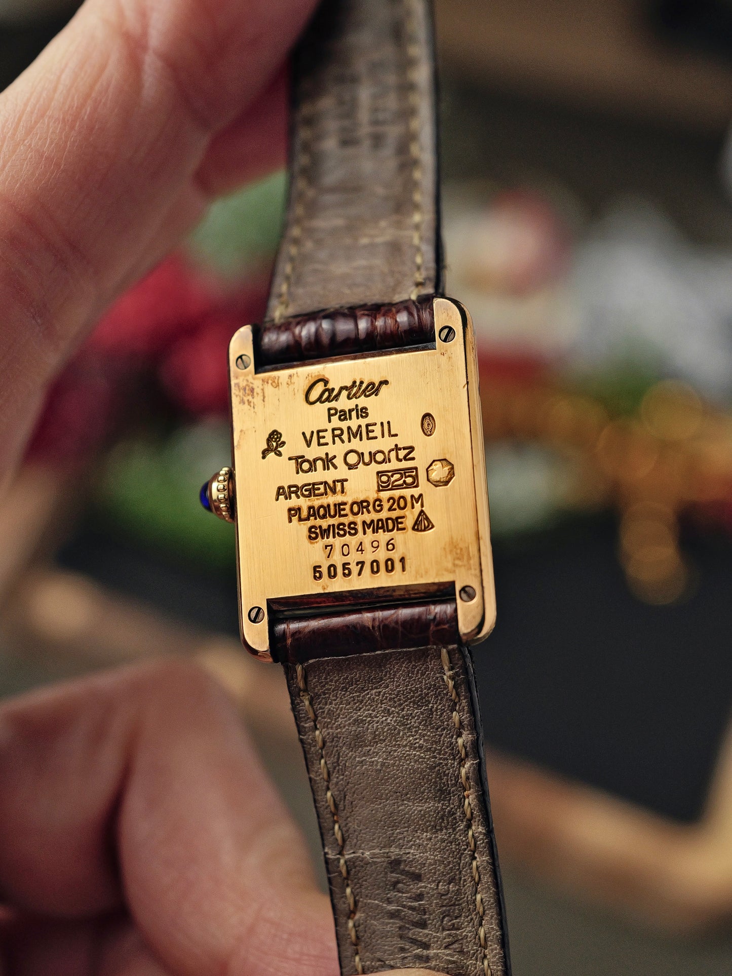 Cartier Must de Cartier Tank Vermeil “Column Dial” SM Ref. 5057001 (circa 1970s)