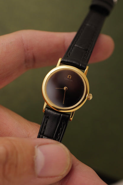 Omega De-ville "Onyx" on strap Circa. 1990s