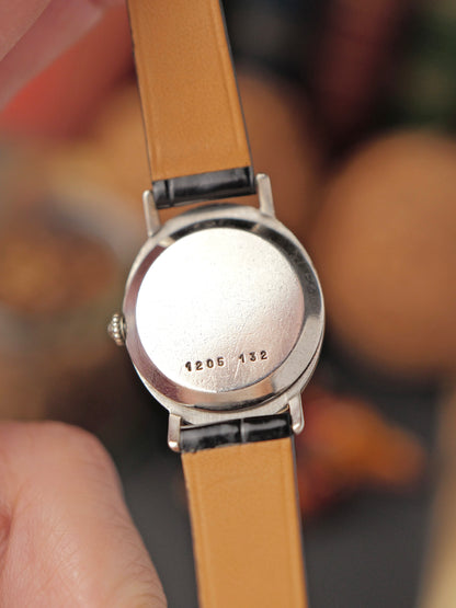 Jaeger-LeCoultre “Oval Ribbon Bezel” Silver Case Ref. 9034 (circa 1970s)