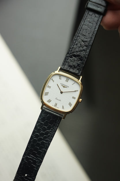 longines Roman dial with tapestry design