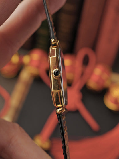 Longines “Octagon” Black Gilt Romans Ref. 3209 (circa 1980s)