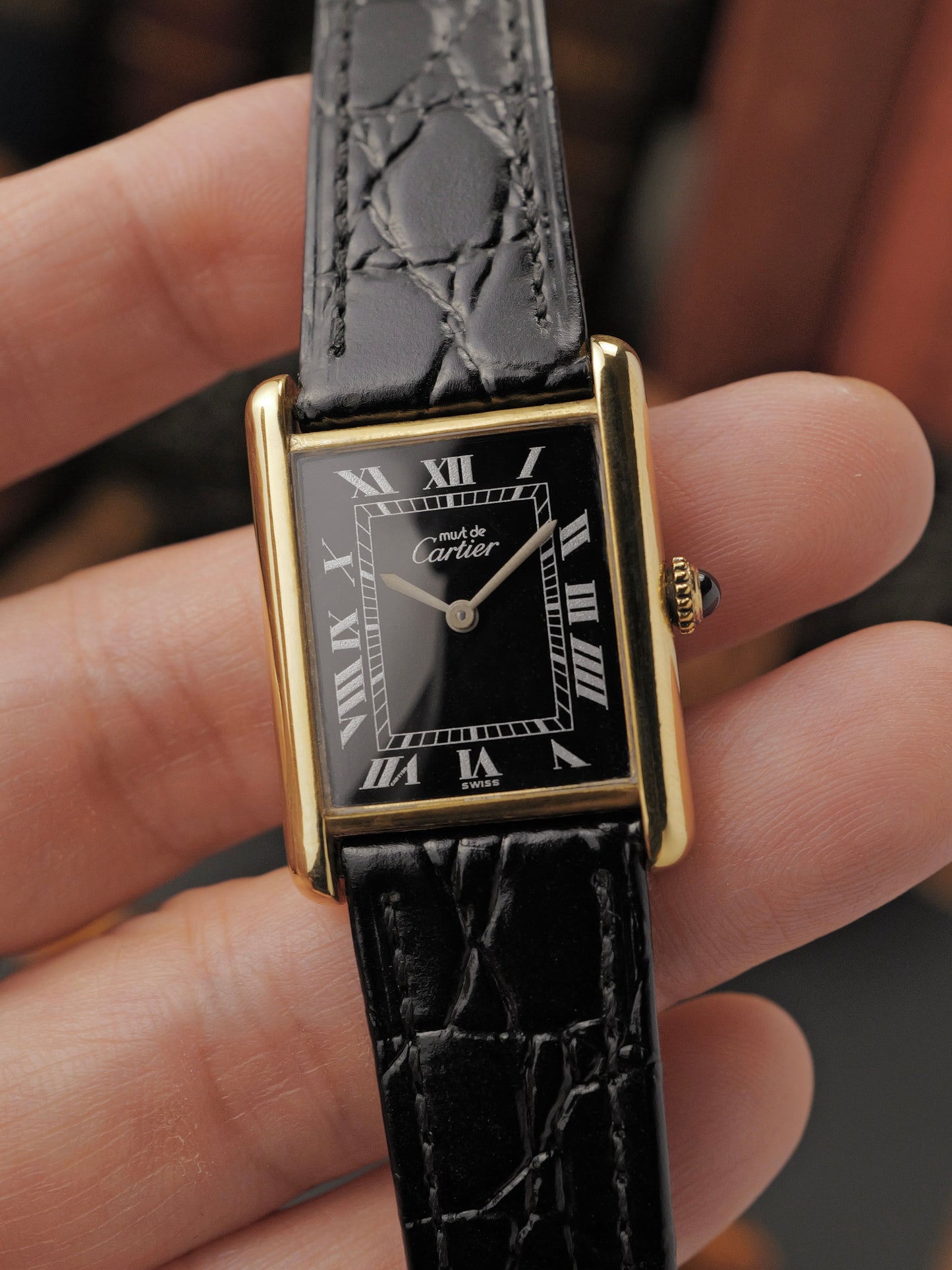 Cartier Tank Vermeil “Tuxedo” LM (circa 1980s)