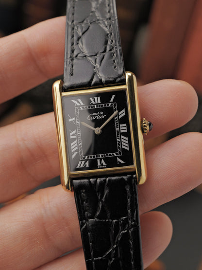 Cartier Tank Vermeil “Tuxedo” LM (circa 1980s)