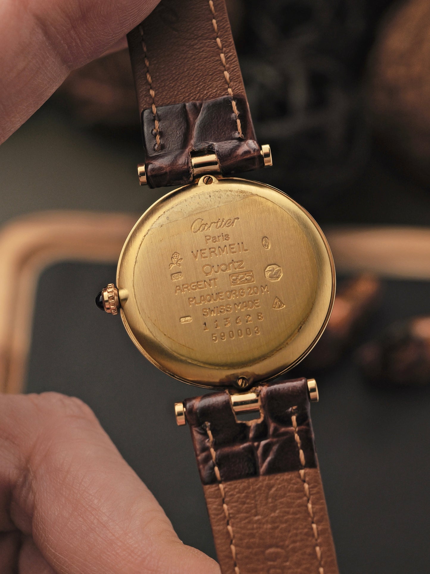 Cartier Vendôme Vermeil “Lemon Roman” Dial Box & Papers Ref. 590003 (circa 1999)