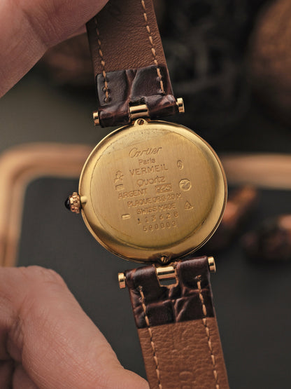 Cartier Vendôme Vermeil “Lemon Roman” Dial Box & Papers Ref. 590003 (circa 1999)