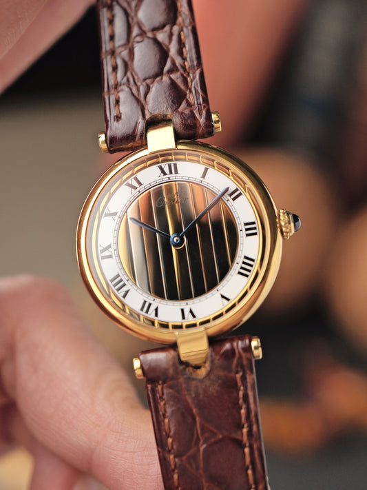 Cartier Vendôme Vermeil Trinity Dial Large Ref. 590003 (circa 1990s)