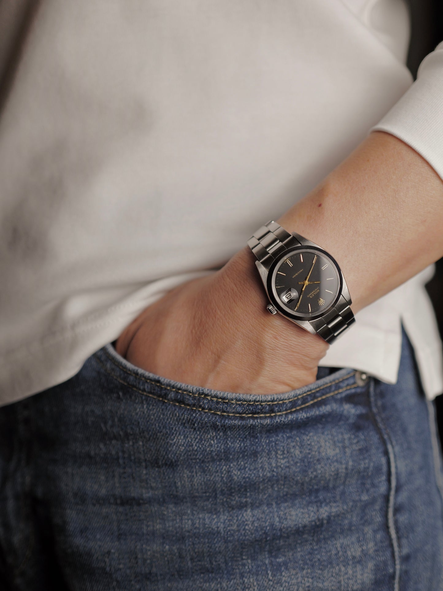 Rolex Oysterdate Precision “Black Gilt” w/ Box & Booklet Ref. 6694 (circa 1978)