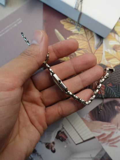 80s Citizen Slyph faceted glass sunburst blue dial