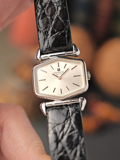 Universal Genève “Elongated Hexagon” Convertible Lugs Ref. 811625 (Circa 1960s)