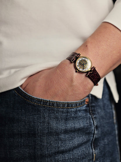 Cartier Vendôme Vermeil “Trinity Dial” Small Ref. 590004 w/ Pouch and Papers (circa 1991)