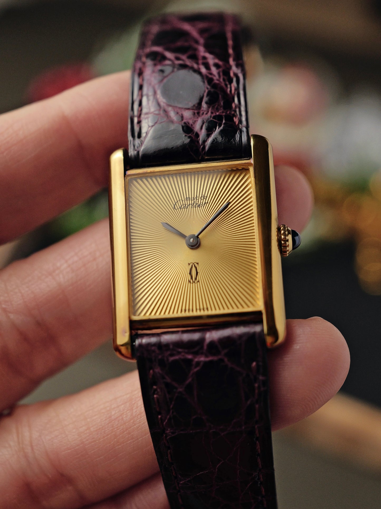 Cartier Must de Cartier Tank Vermeil “Discor Dial” Cartier-serviced Manual LM (circa early 1980s)