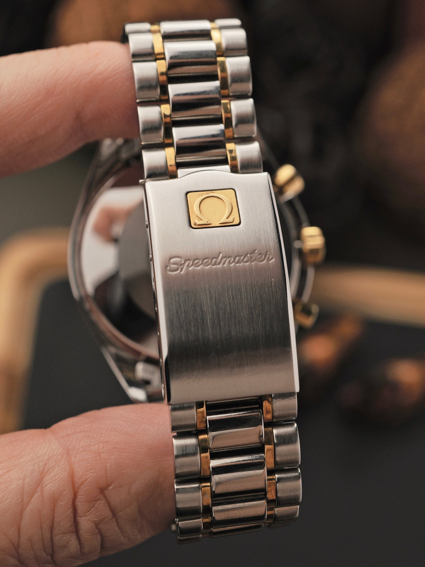 Omega Speedmaster Automatic “Reduced” Steel + 18K Gold FULL SET Ref. 175.0033 (circa 1990s)