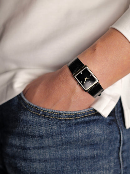 Piaget Protocole Onyx Diamond Dial 18K White Gold Ultra-Thin Ref. 9150 (Circa 1980s)