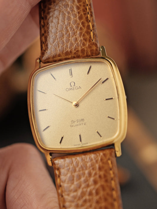 Omega De Ville “Squircle” Frosty Golden Dial Ref. 191.0102 (circa 1980)