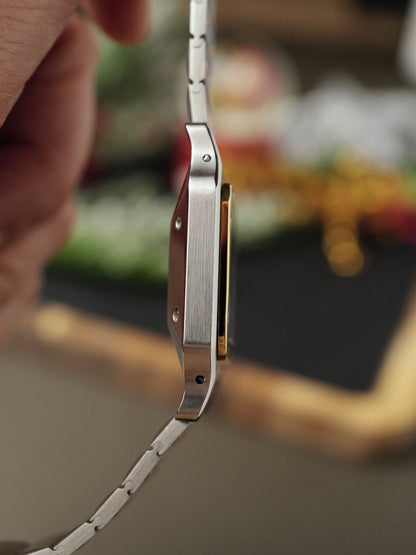 Cartier Santos Carrée Steel & 18K Gold Ref. 2961 (circa late 70s/early 80s)