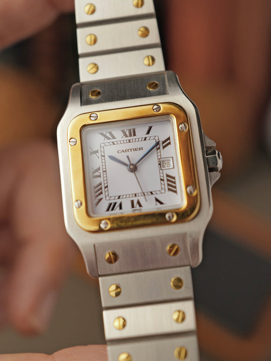 Cartier Santos Carrée Two Tone w/Box and Service Papers Ref. 2961 (circa 1981)