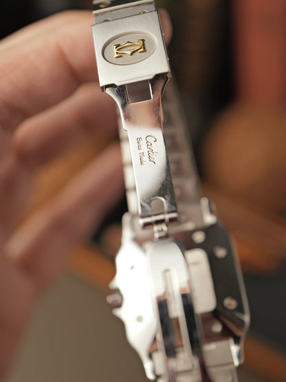 Cartier Santos Carrée Two Tone w/Box and Service Papers Ref. 2961 (circa 1981)