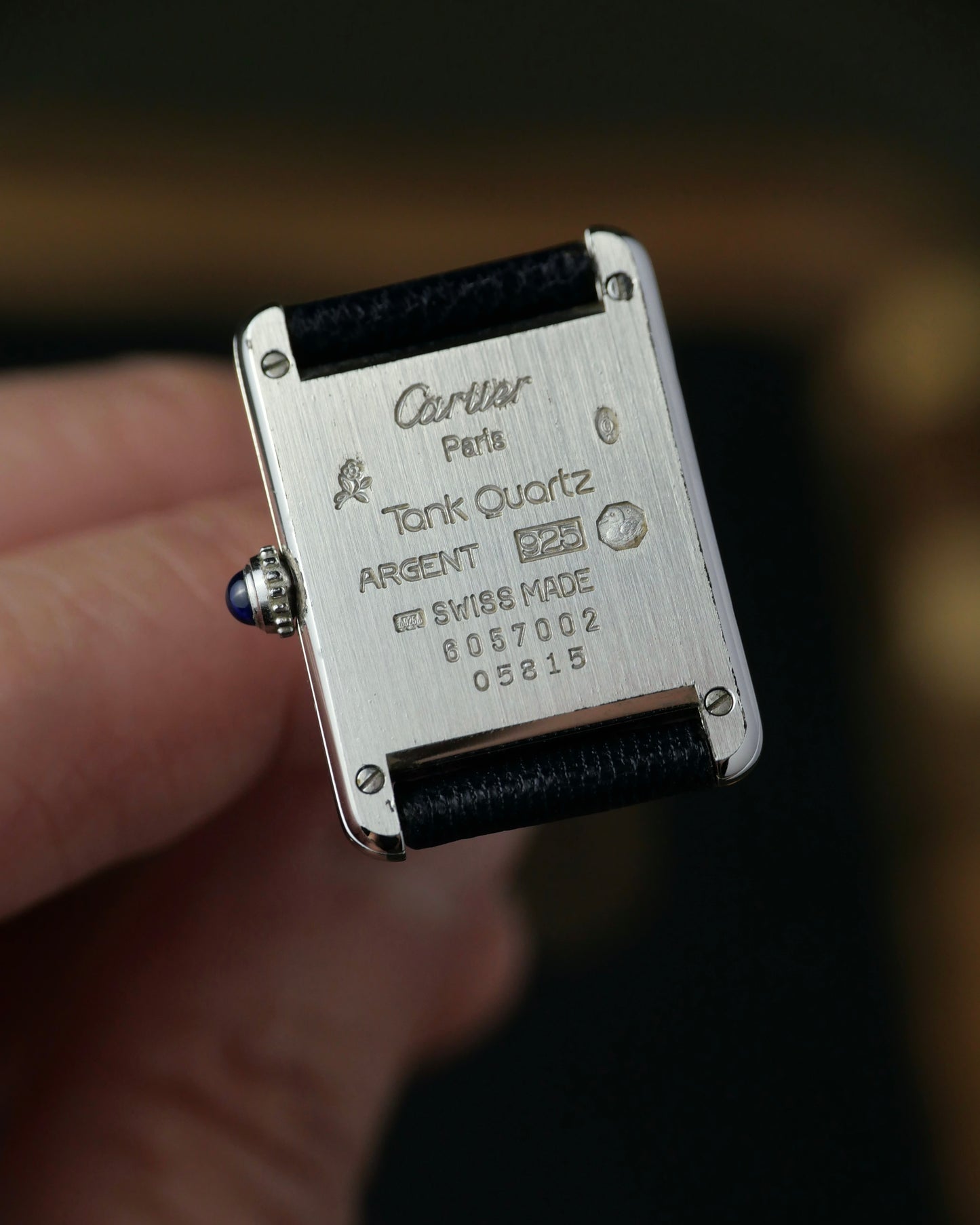 Cartier Tank Must 925 Silver “Blue Roman” SM Ref. 6057002 (circa 1993)