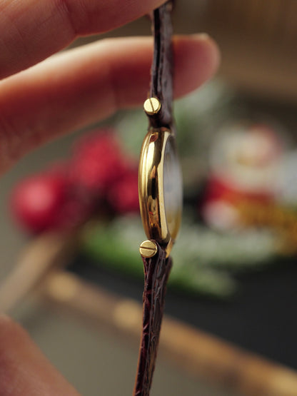 Cartier Vendôme Vermeil “Trinity Dial” Small Ref. 590004 w/ Pouch and Papers (circa 1991)