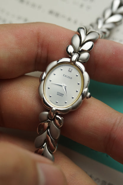 citizen exceed full 925 silver case bracelet quartz