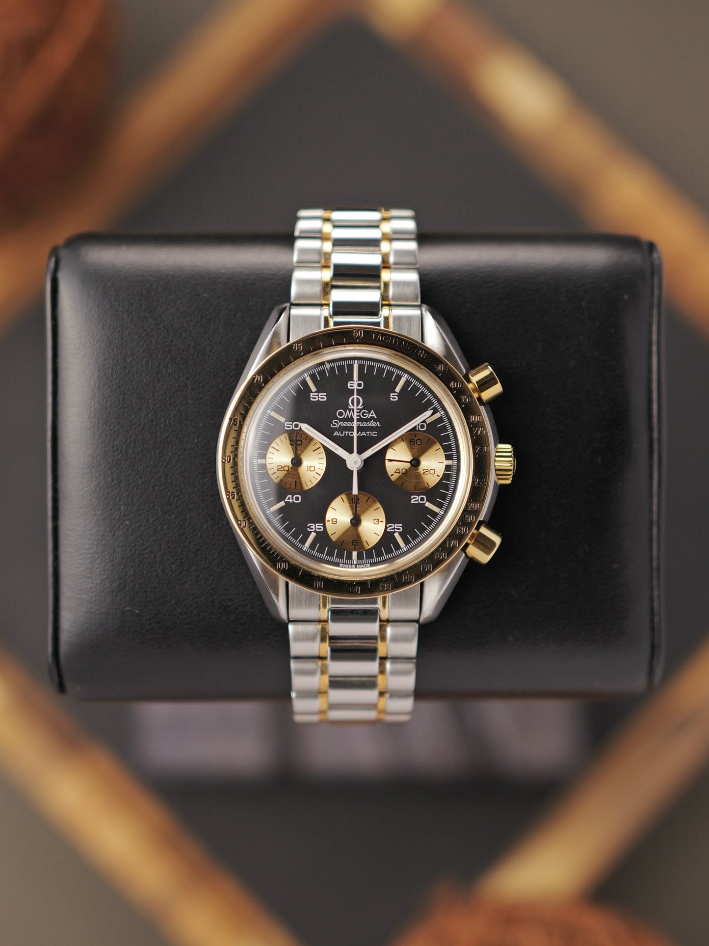 Omega Speedmaster Automatic “Reduced” Steel + 18K Gold FULL SET Ref. 175.0033 (circa 1990s)